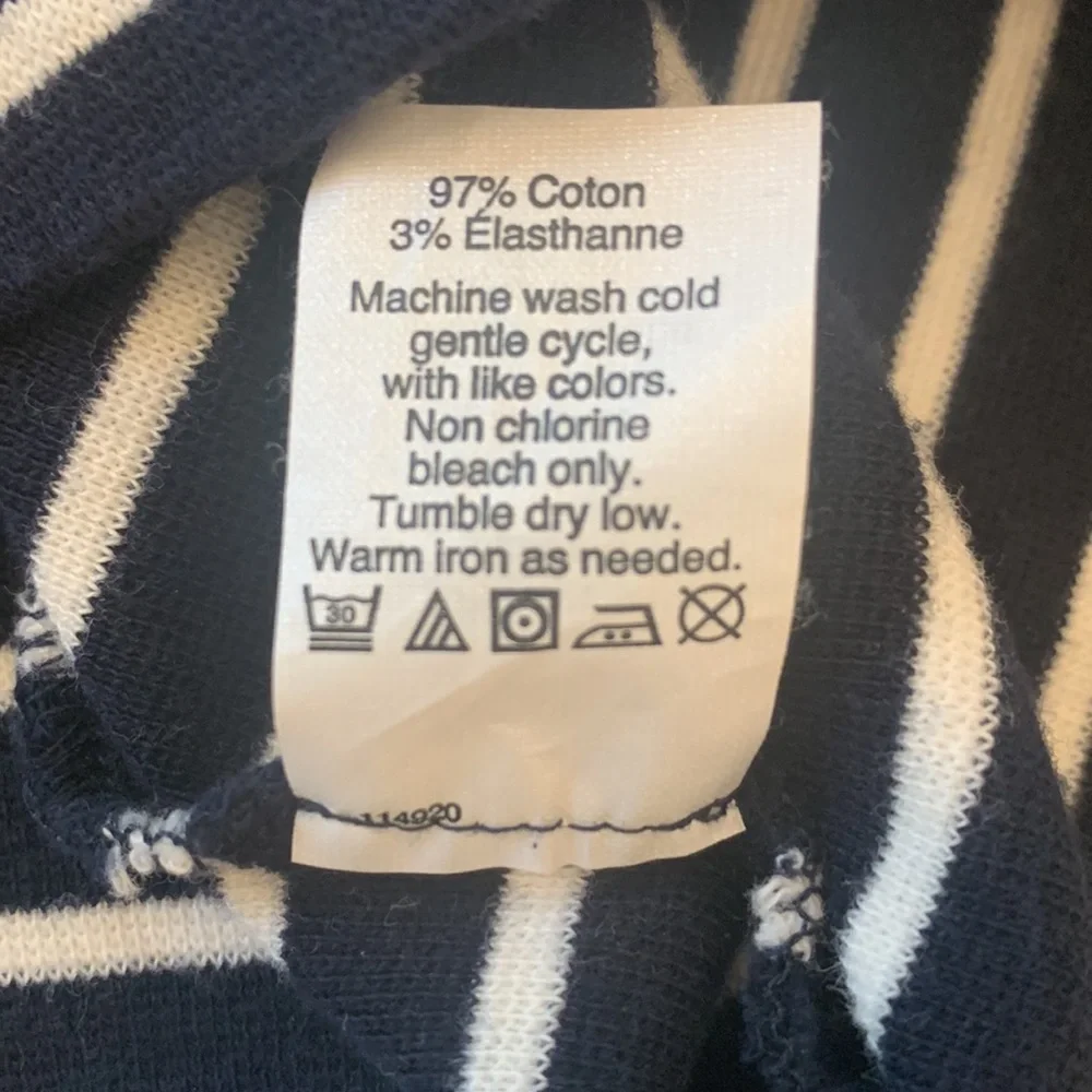 J. Crew Dress Maritime Navy White Striped Cotton Womens Size XS